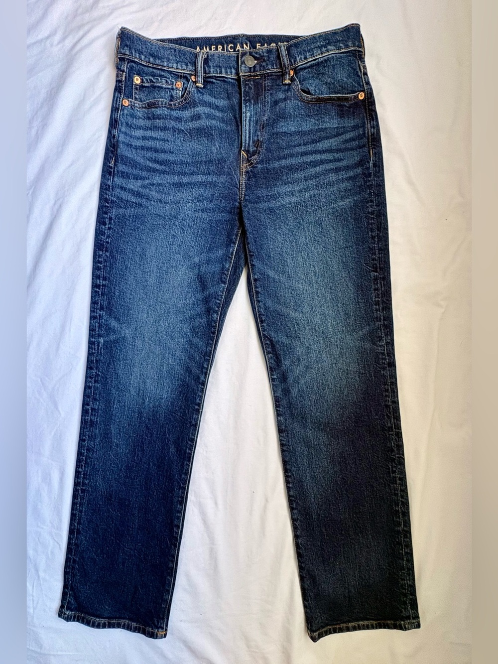 American Eagle AE Relaxed Straight Jeans 30x32 Deep End EasyFlex